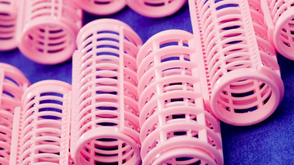 Pink Velcro Hair Curlers