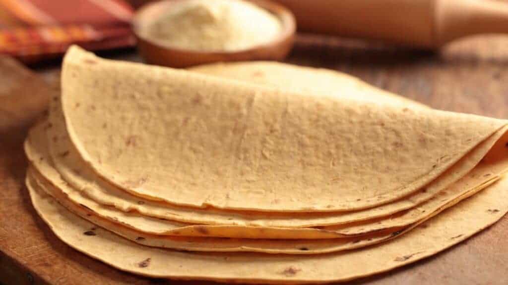 picture of tortillas from near