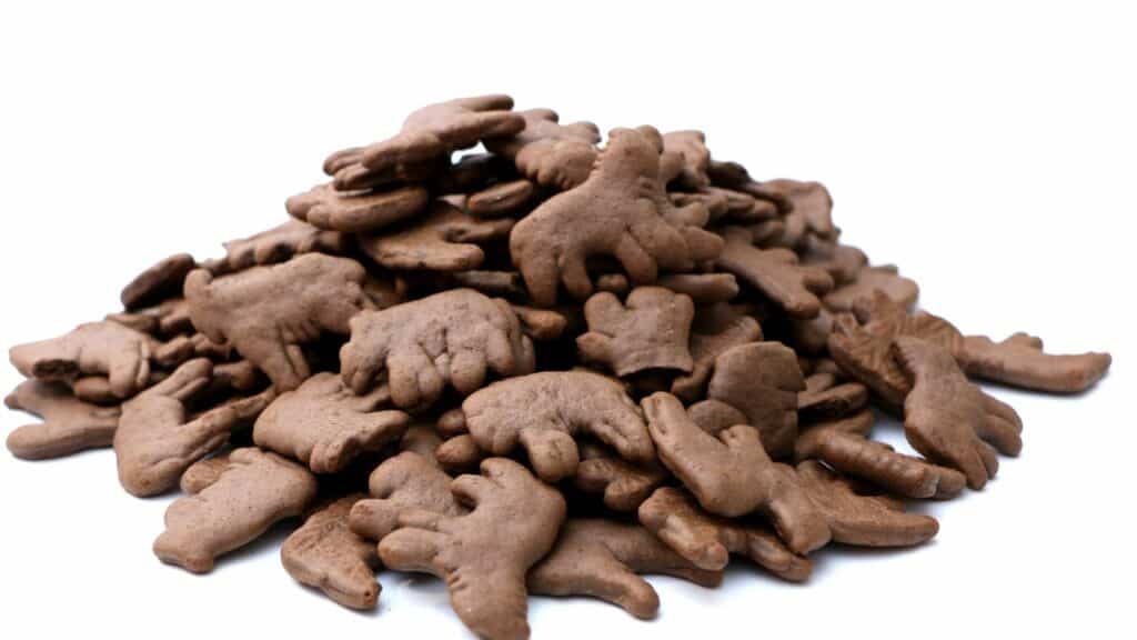 a lot of brown animal cracker