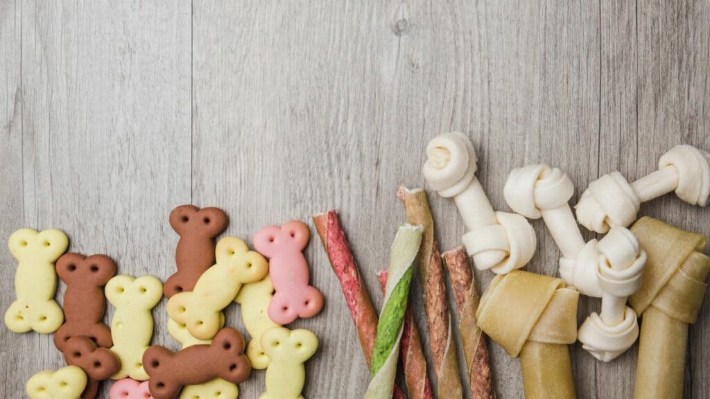 a lot of different dog treats