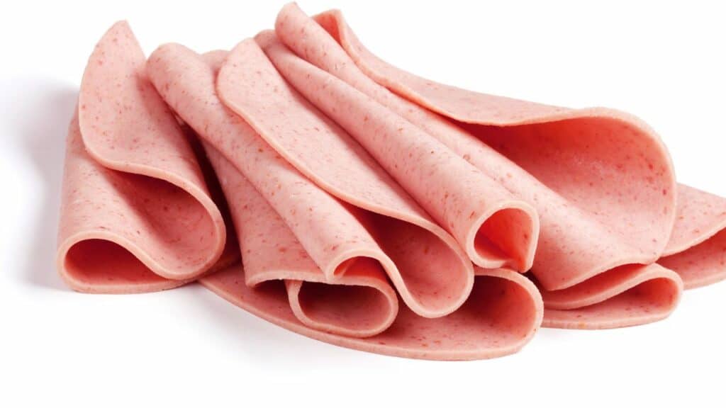cutted bologna rolled