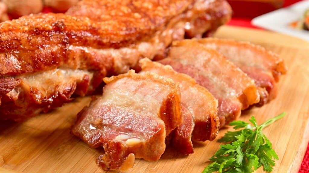 pork rinds on a plate